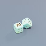 AI 건강 관리, 똑똑하게 나를 지키는 새로운 일상 Two dice with ai letters and dots